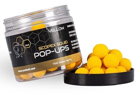 Nash Bait Pop Ups Scopex Squid Yellow 12mm 15mm 20mm 75g