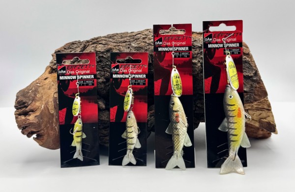DAM Effzett Minnow Spinner Sinking 3g 5g 7g 13g Yellow Black