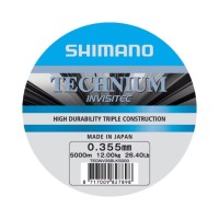 Shimano Technium Invisitec A Mono 0,355mm 12,00kg 26.40Lb 5000m Grey