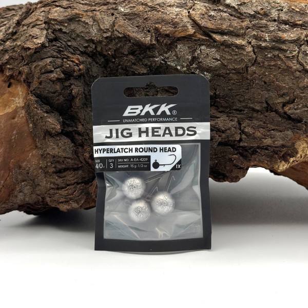 BKK Hyperlatch Round Head 4/0 Jighaken 5g - 25g mit Baitholder