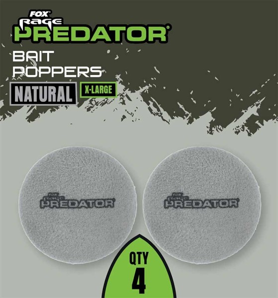 Fox Rage Predator Bait Poppers Auftriebskörper Deadbait Rot und Natural