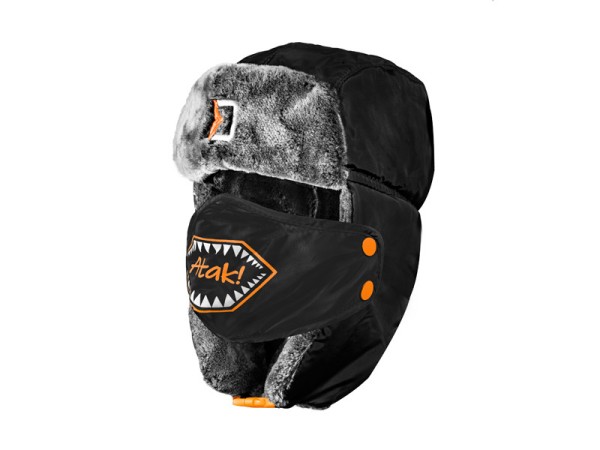 Delphin Atak BOYAR Pelzmütze mit Mund Nasenschutz Universalgröße