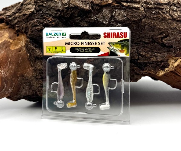 Balzer Shirasu 3g 4cm Micro Finesse Set Klares Wasser Squid Aroma