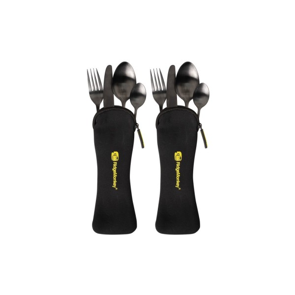 RidgeMonkey DLX Cutlery Set Twin Pack Outdoor Besteckset im Doppelpack