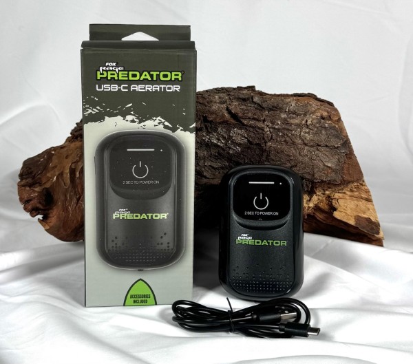 Fox Rage Predator USB-C Aerator wiederaufladbare Sauerstoffpumpe