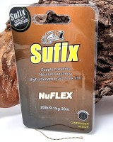 Sufix Nuflex Brown 20m 20lb 9,1kg Karpfenvorfach mit Dispenser ABVERKAUF