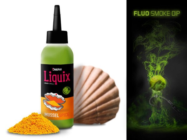 Delphin Fluo Dip D Snax Liquix 8 Sorten Liquid Booster Supreme Power Bait Smoke 100ml