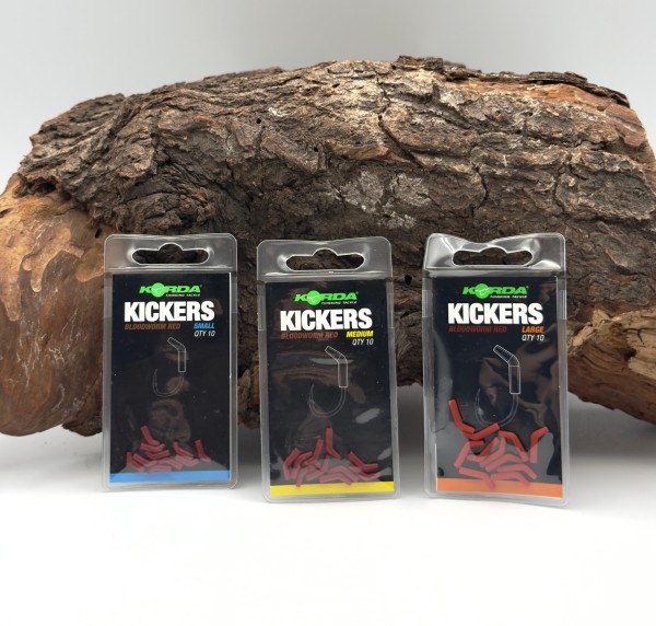 Korda Kickers Bloodworm Red Small Medium Large