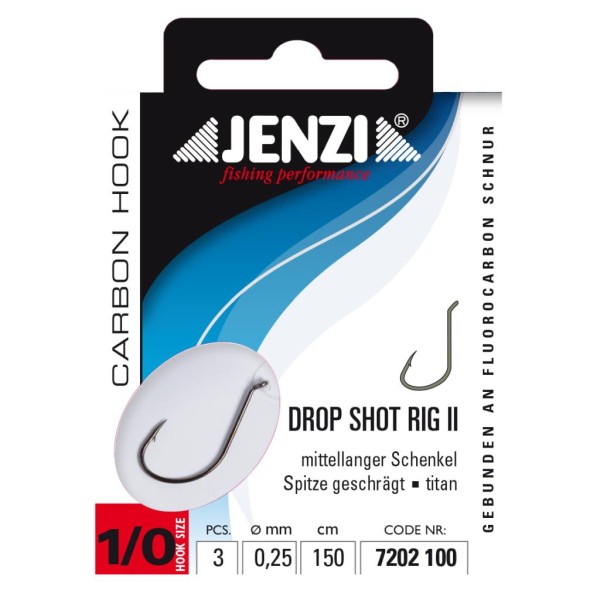 Jenzi Drop Shot Rig II Gebunden Fluorocarbon mittellanger Schenkel