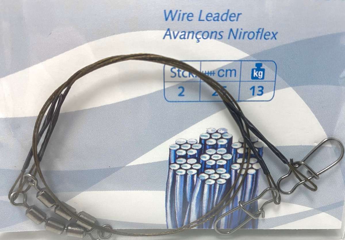 Balzer Edelstahlvorfach 35cm - Mit Wirbeln Für Raubfische