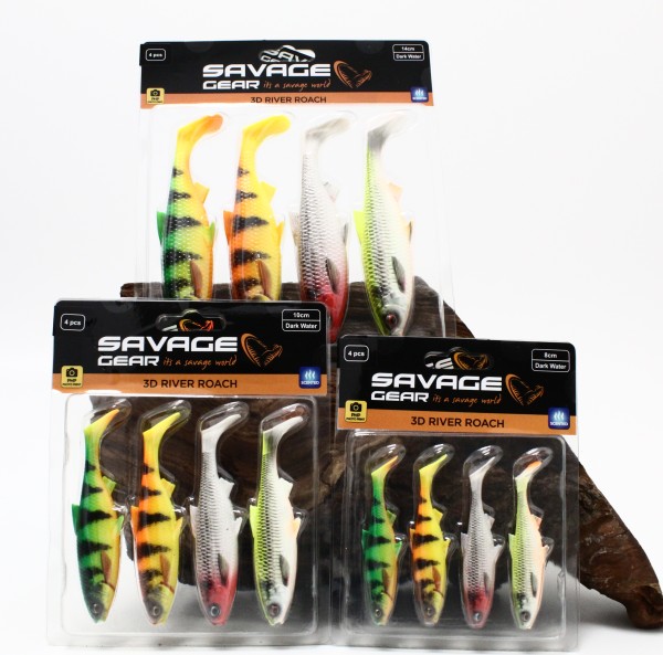 Savage Gear 3D River Roach Dark Water Mix 8cm 10cm 12cm 14cm