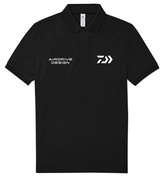 DAIWA Poloshirt Schwarz kurzarm AIRDRIVE DESIGN 100% Baumwolle %SALE%