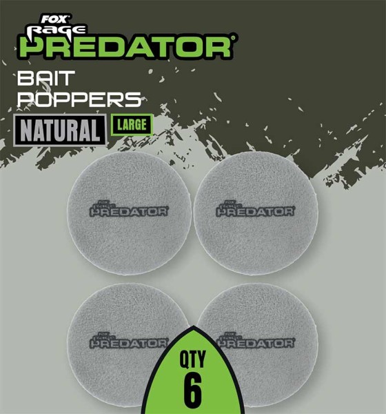 Fox Rage Predator Bait Poppers Auftriebskörper Deadbait Rot und Natural