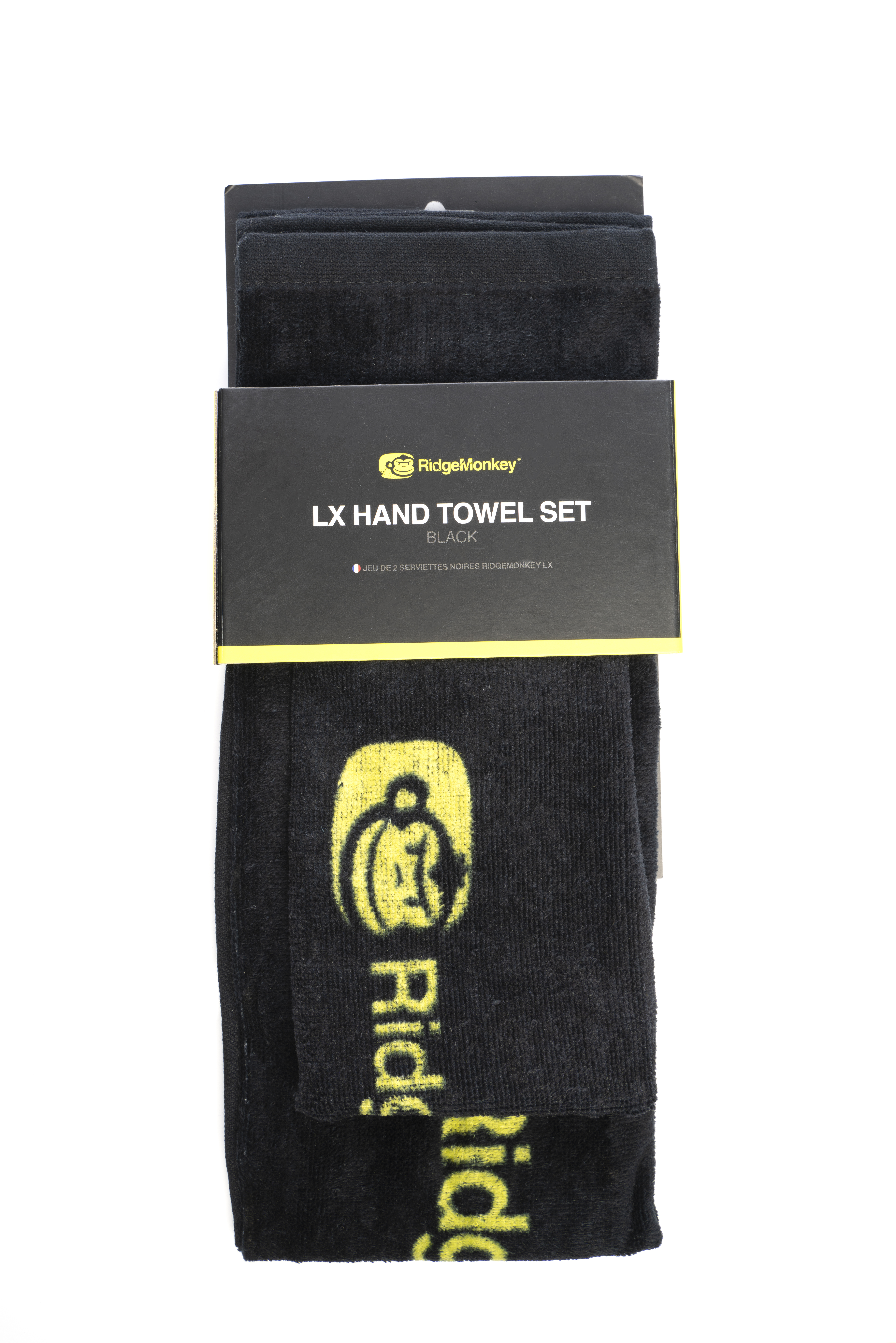 RidgeMonkey LX Hand Towel Set Black Handtuch Camping Angeln Outdoor NEW