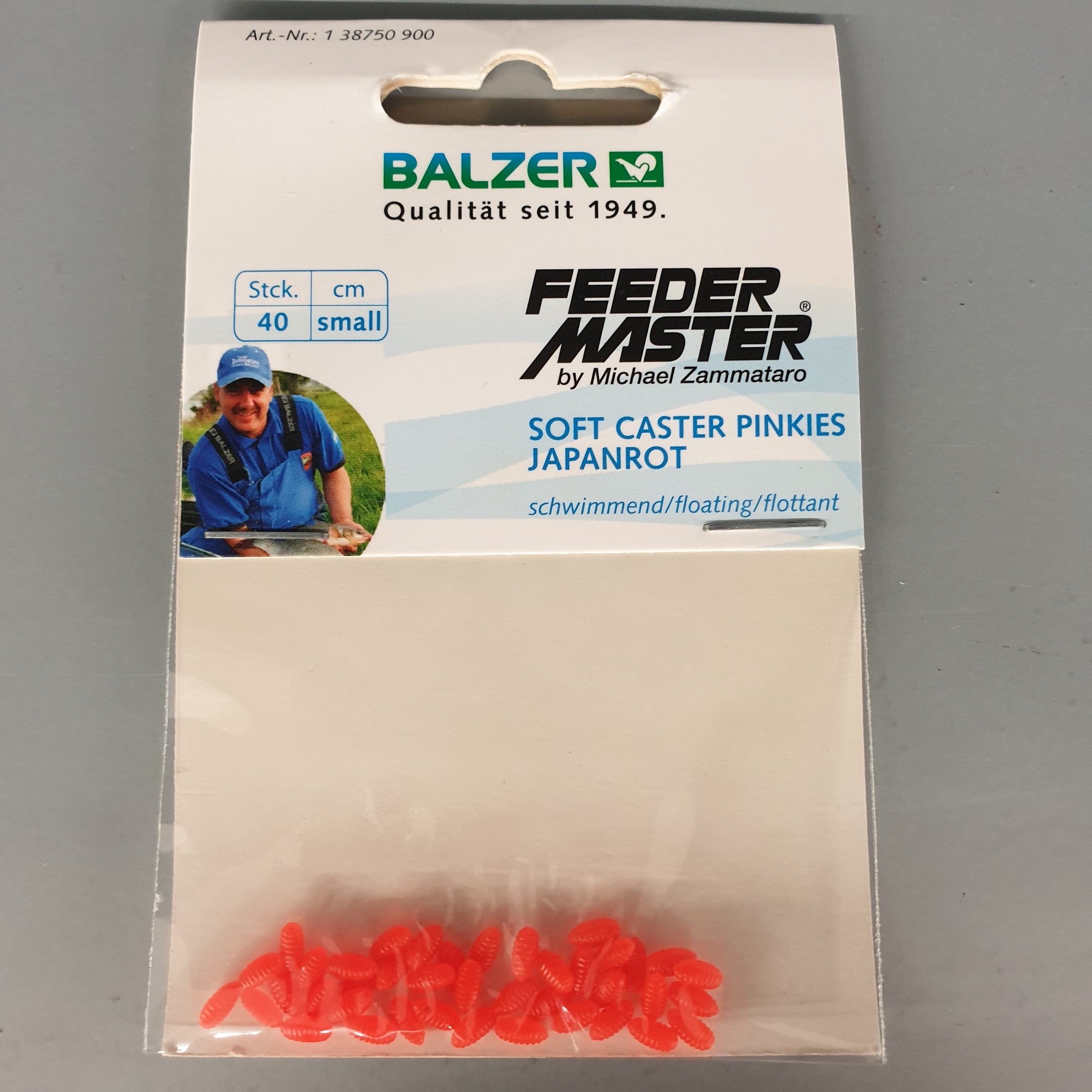 Balzer Feedermaster Soft pinkies Caster 6 mm japanrot artificiellement nage 40 St.