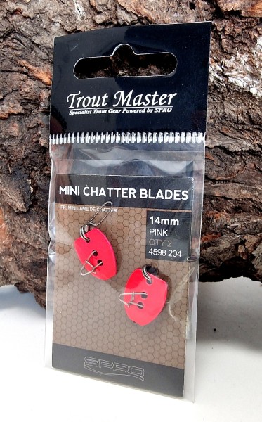 Spro Trout Master Mini Chatter Blades 14mm 0,65g Chrome UV Weiß Orange Pink Gelb