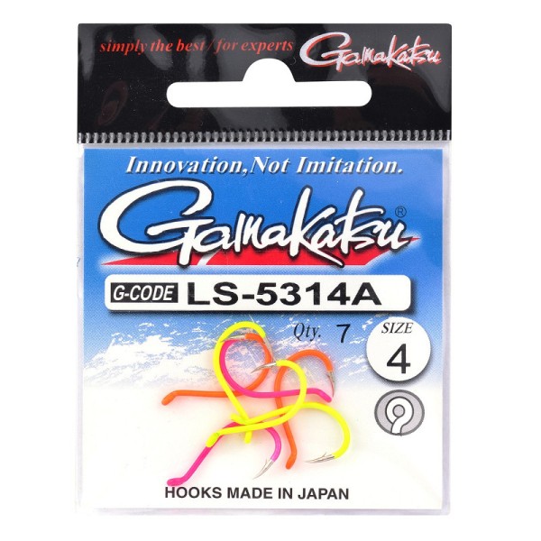 Gamakatsu Trout LS-5314A Gr.4 Multi Color 7 Forellenhaken SALE