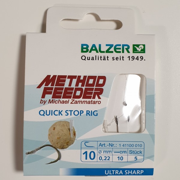 Balzer Method Feeder Vorfach Quick Stop Rig Gr. 10 0,22mm