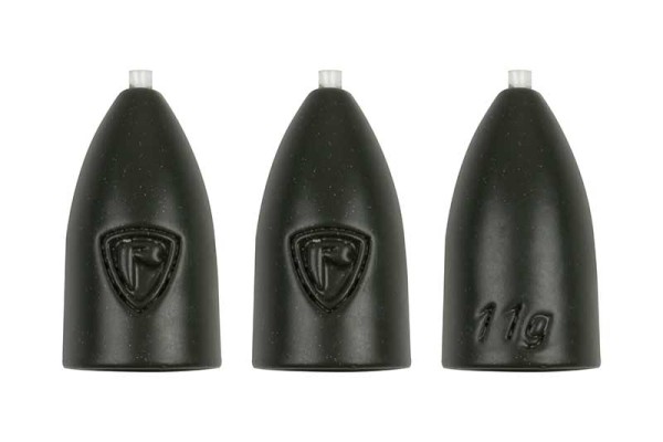 Fox Rage Tungsten Bullet Weights 3g 5g 7g 9g 11g mattgrüne Oberfläche