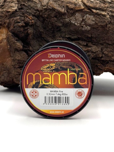 Delphin MAMBA Carp Fire 600m 0,30mm 0,32mm 0,34mm Monofile Karpfenschnur