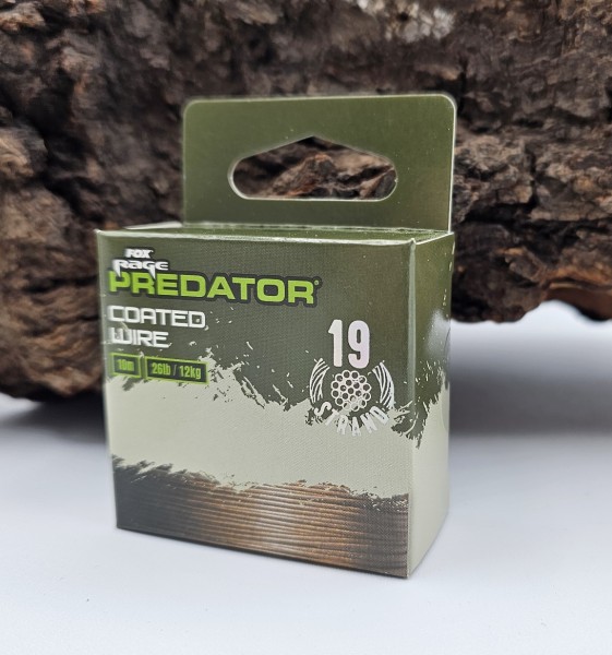 Fox Rage Predator 19-Strand Coated Wire 10m - 26lb/12kg 46lb/21kg Stahlvorfach