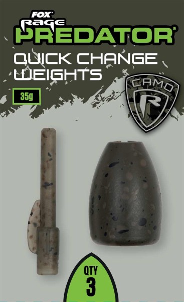 Fox Rage Predator Camo Quick Change Weights 5g-35g Schnellwechselgewichte