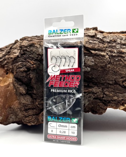 Balzer Method Feeder Haken mit Speer Gr. 4 6 8 10 12 14 5 Stück Premium Rigs