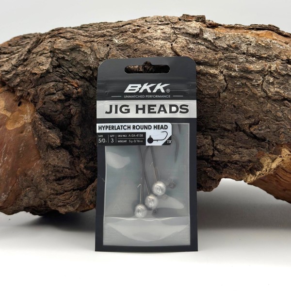 BKK Hyperlatch Round Head 5/0 Jighaken 5g - 25g mit Baitholder