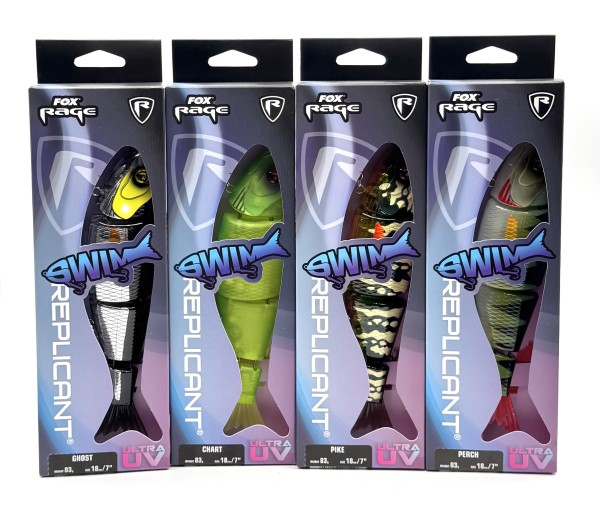 Fox Rage Replicant Swim 18cm 83g Ultra UV Swimbait 4 Farben