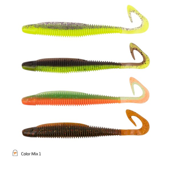 Zeck BA Boggy 12,5cm 8,6g 4 Stück 5 Farben Gummiköder von Johannes Dietel