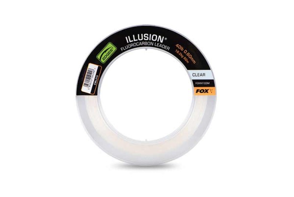 Fox Illusion Fluorocarbon Leader 50m 13,6kg 18,2lg in Natural Green und Clear