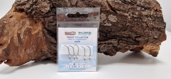 Balzer Trout Collector Haken mit Tungsten Köpfen silberne Perle 4 Gewichte Gr. 6 ABVERKAUF