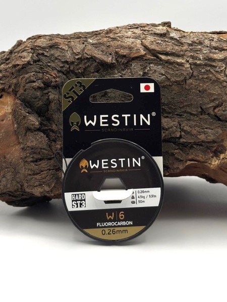 Westin W6 ST3 Fluorocarbon 0.26mm 4.5kg/9.9lbs 50m Clear Vorfachmaterial