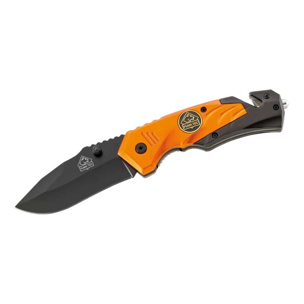 Puma Tec Rettungsmesser AISI 420 Stahl beschichtet Orange Schwarz