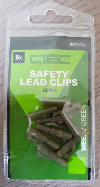Spro C-Tec Safety Lead Clips Weedy Green