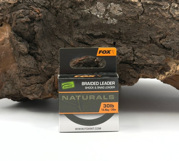 Fox EDGE 30lb 13,6kg 20m Naturals Braided Leader SALE