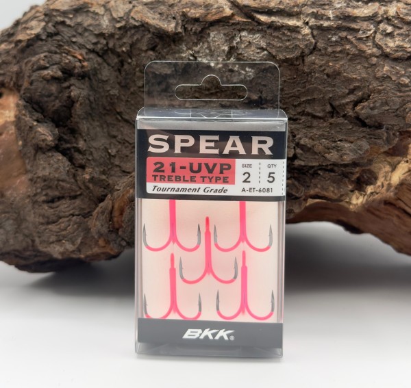 BKK Spear-21 UVP Treble Hook Drillinge Pink