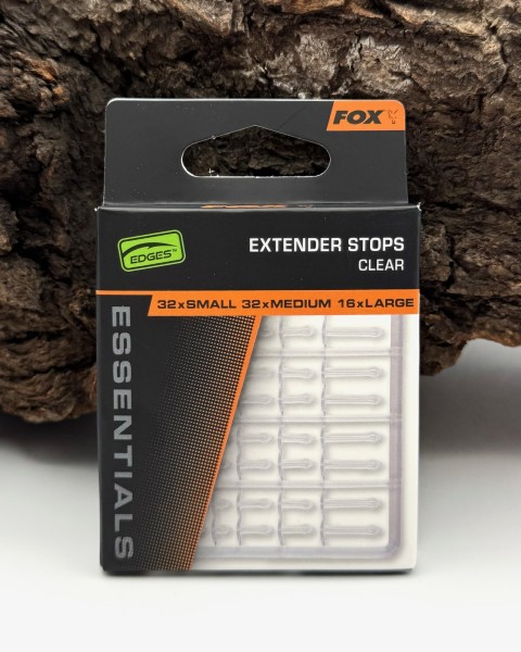 Fox Carp Edges Essentials Extender Stops Clear Set Small Medium Large Boiliestopper