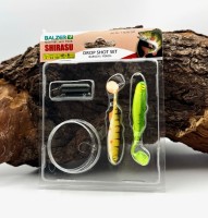 Balzer Shirasu Drop Shot Set Gr.4 150cm Fluorocarbon Ø 0,30mm 7,5cm 10g+15g Blei Balzer Shirasu Drop Shot Set Gr.4 150cm Fluorocarbon Ø 0,30mm 7,5cm 10g+15g Blei