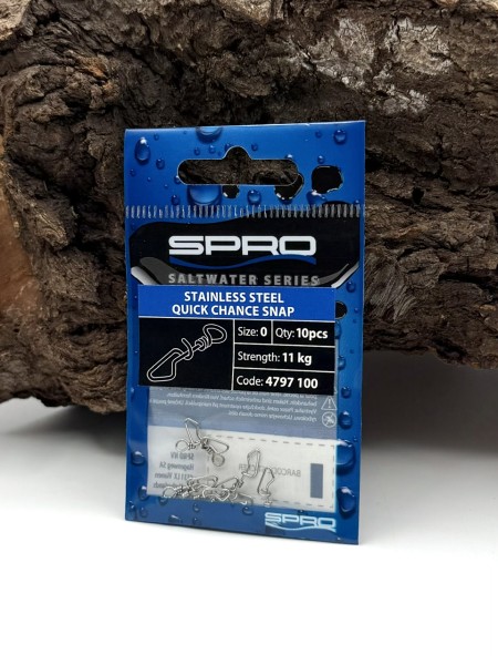 SPRO Saltwater Stainless Steel Quick Change Snap Gr. 0 11kg 10 Stück