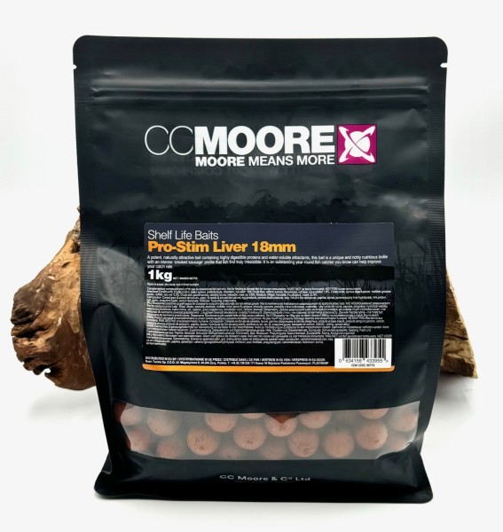 CCmoore Pro-Stim Liver Boilies 1kg 18mm Shelf Life Baits