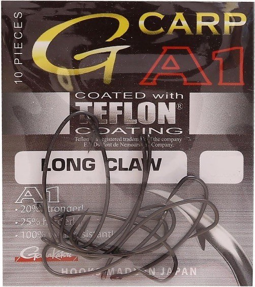 Gamakatsu G-Carp A1 Long Claw Hook 6 Teflon Coating 10 Stück SALE