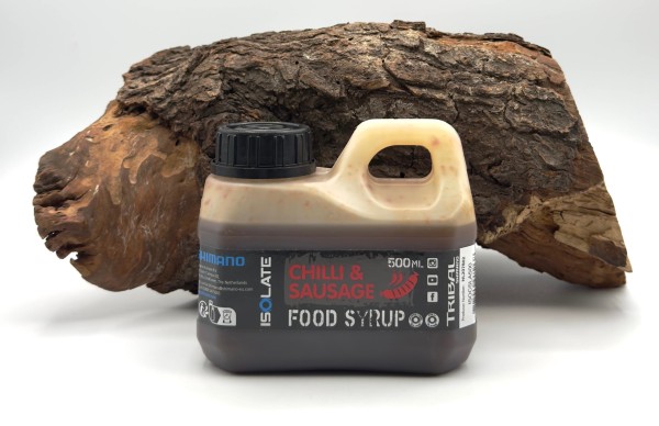 Shimano Isolate Food Syrup 500ml Chilli Sausage & Scopex Liver