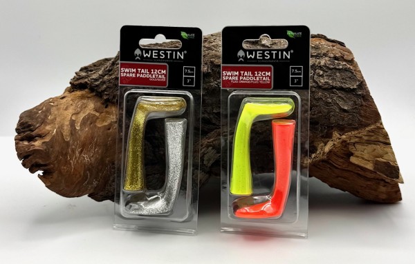 Westin Swim Tail Spare Paddletail 7,5cm 11g Ersatzschwanz Orange/Fluo & Gold/Silver