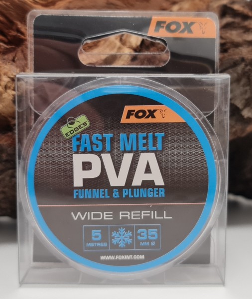Fox Edges PVA Fast Melt Refill 5m14mm 25mm 35mm Winter flaches Wasser
