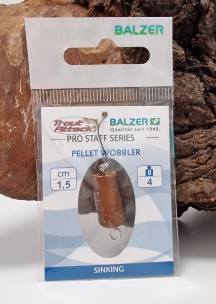 Balzer Trout Attack Pellet Wobbler 1,5cm 4g Braun Orange Gelb Chartreuse Glitter