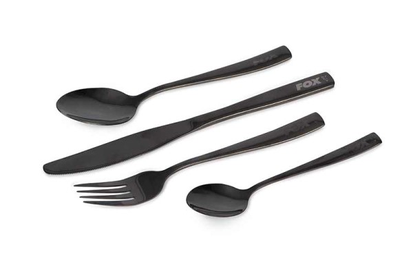 Fox Cookware Black Stainless Cutlery Set 4-teiliges Besteckset