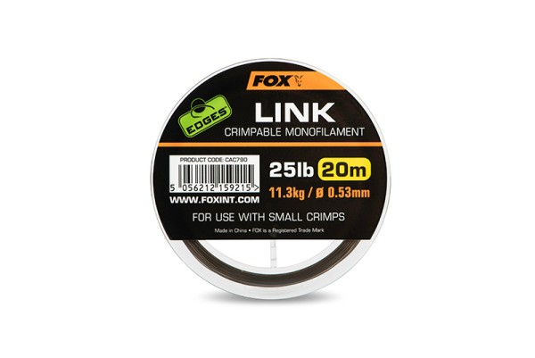Fox Edges Link Trans Khaki Mono 25lb / 0,53mm 20m