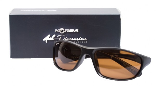 Korda Sunglasses Wraps Matt Black Frame Brouwn Lens