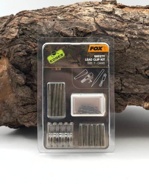 Fox Edges Camo Safety Lead Clip Kit Size 7